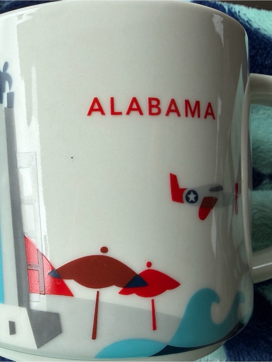 Starbucks Other - Alabama Starbucks State Ceramic Mug - White and Red
